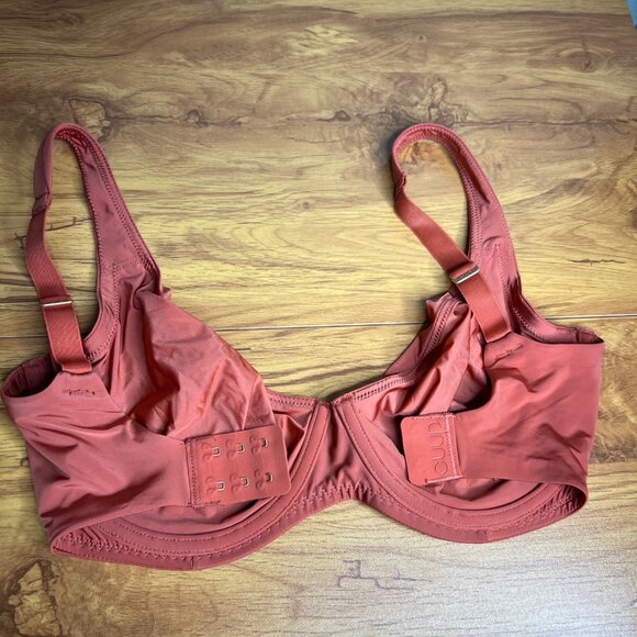 CUUP The Scoop Underwire Bra 30G Smoothing Unlined Clay Terracotta NEW - Picture 7 of 8